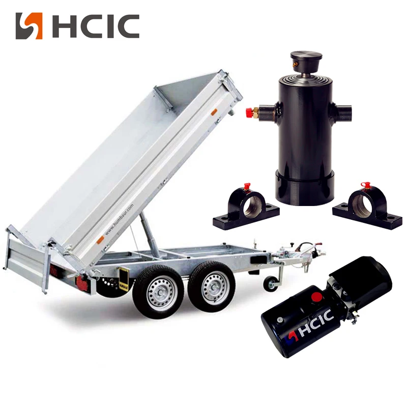 12-tonový samostatný hydraulický prívesný zdvihák s integrovanou 12V DC napájacou jednotkou