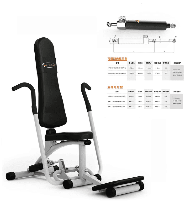 Hydraulický valec pre fitness zariadenia