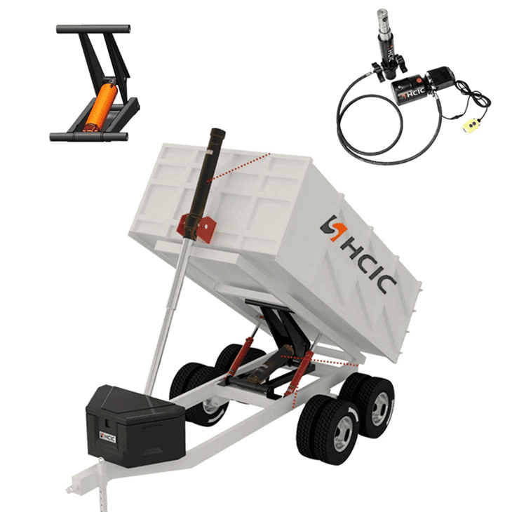 Veľké tony vysokotlakového hydraulického olejového valca HSG pre vyklápací príves