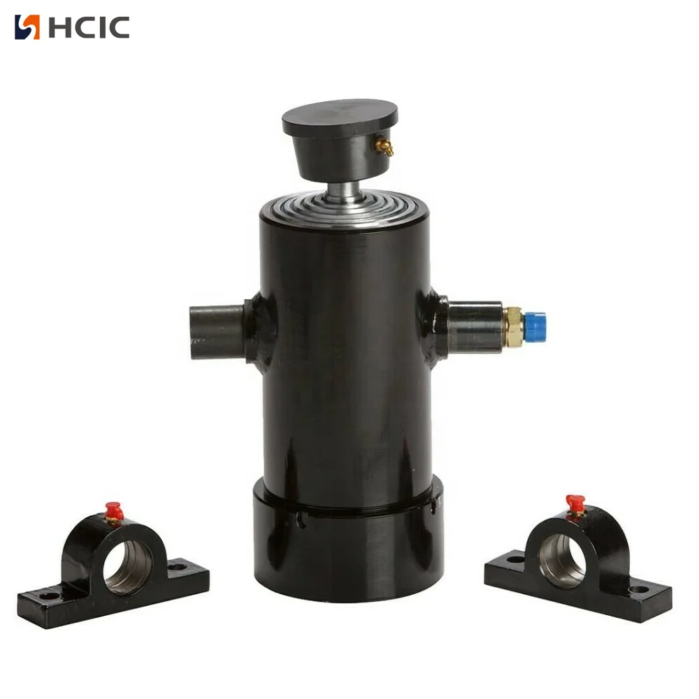 Malý teleskopický hydraulický valec s naklápacím podvozkom prívesu